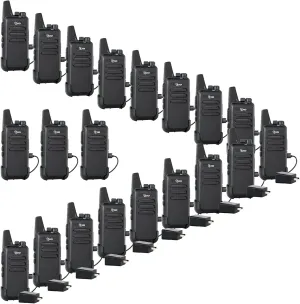 TIDRADIO TD-M8s Walkie Talkies Rechargeable, Long Range Two Way Radio, 2 Way Radio for Adults, Mini Portable for Business Commercial Work School Church Restaurant (20 Pack)