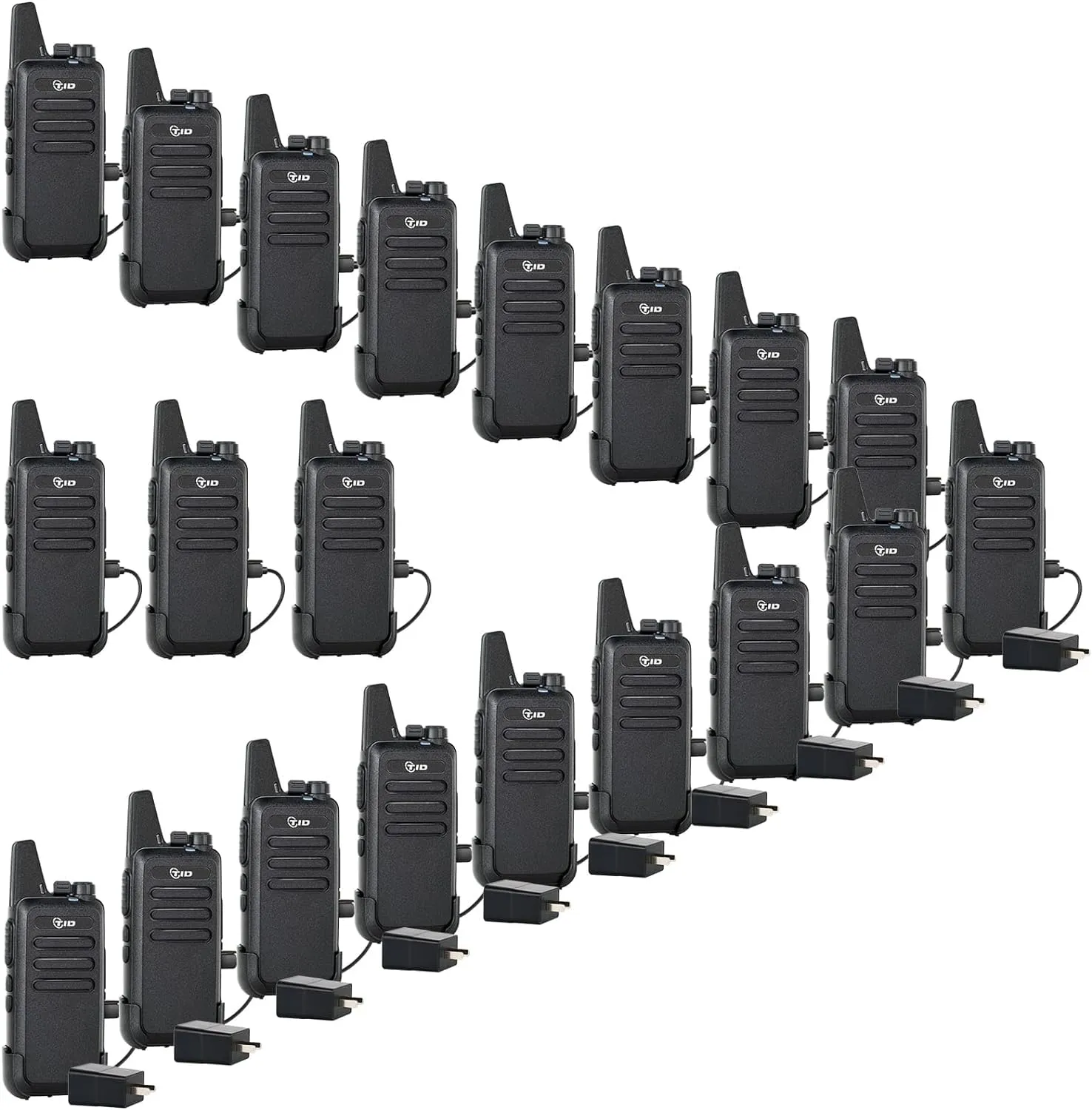 TIDRADIO TD-M8s Walkie Talkies Rechargeable, Long Range Two Way Radio, 2 Way Radio for Adults, Mini Portable for Business Commercial Work School Church Restaurant (20 Pack)