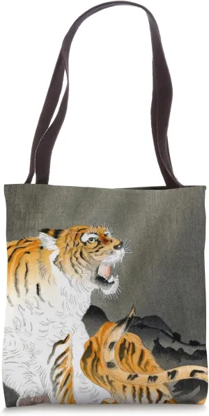 Tiger Near Rocks by Ohara Koson Japanese Shin-hanga Ukiyo-e Tote Bag