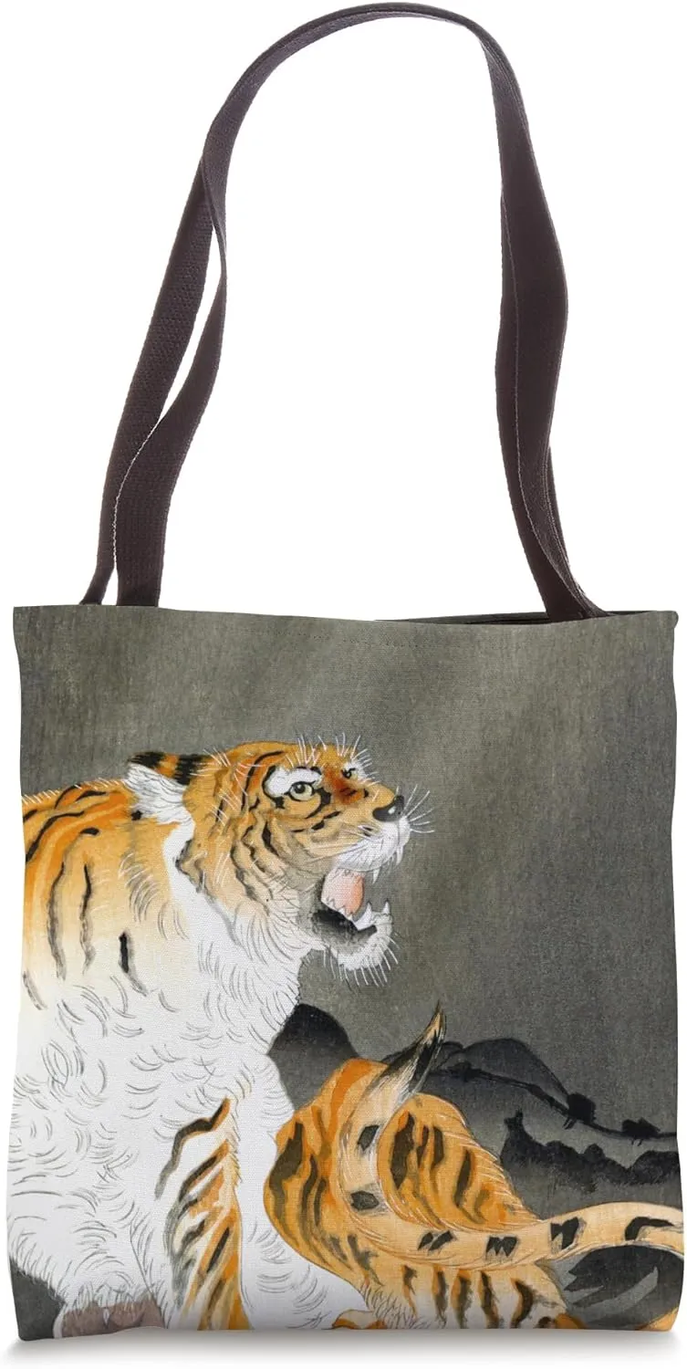 Tiger Near Rocks by Ohara Koson Japanese Shin-hanga Ukiyo-e Tote Bag