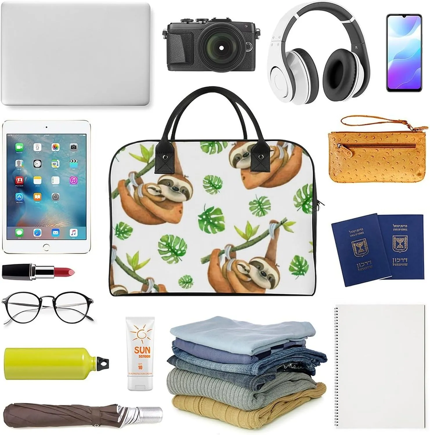 TigerPrint Fashionable Large Capacity Travel Handbag Unisex