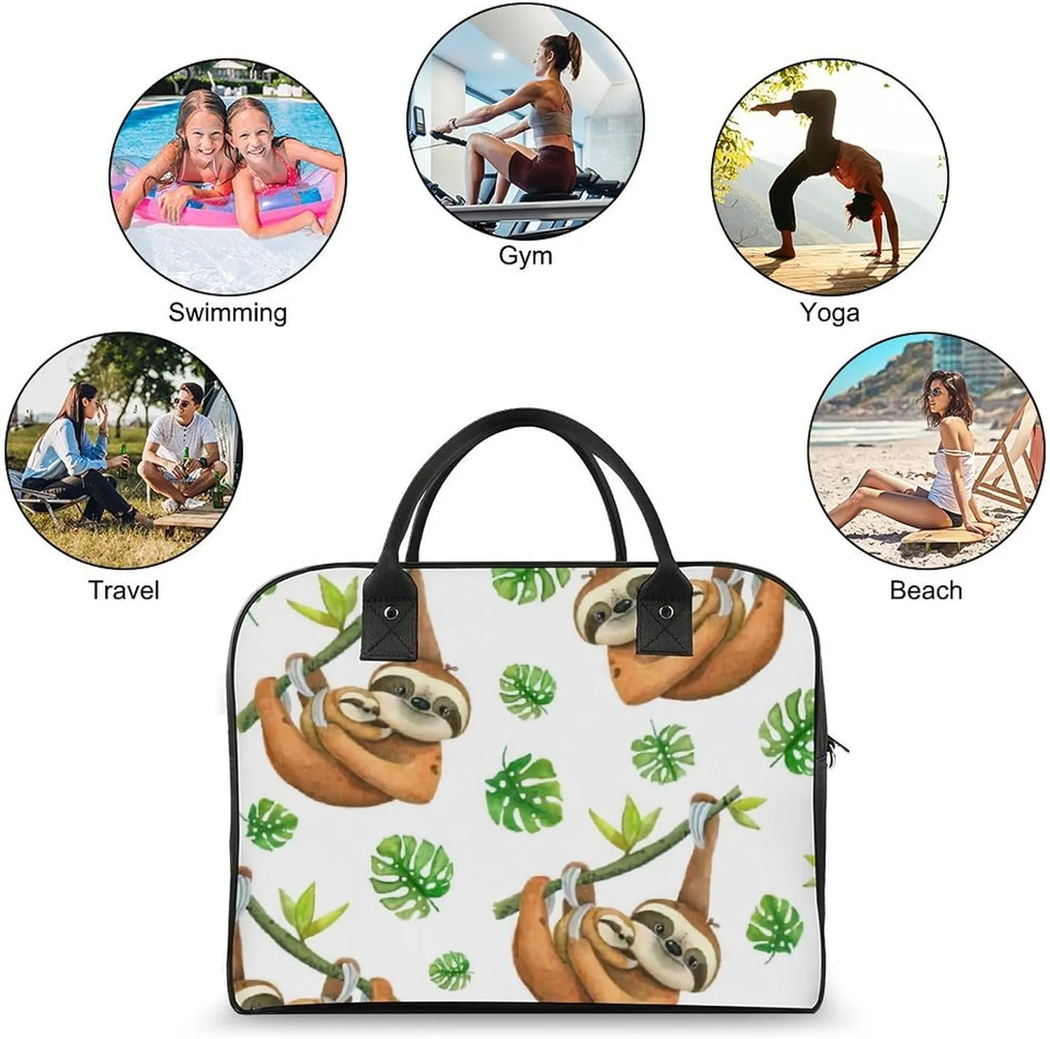 TigerPrint Fashionable Large Capacity Travel Handbag Unisex