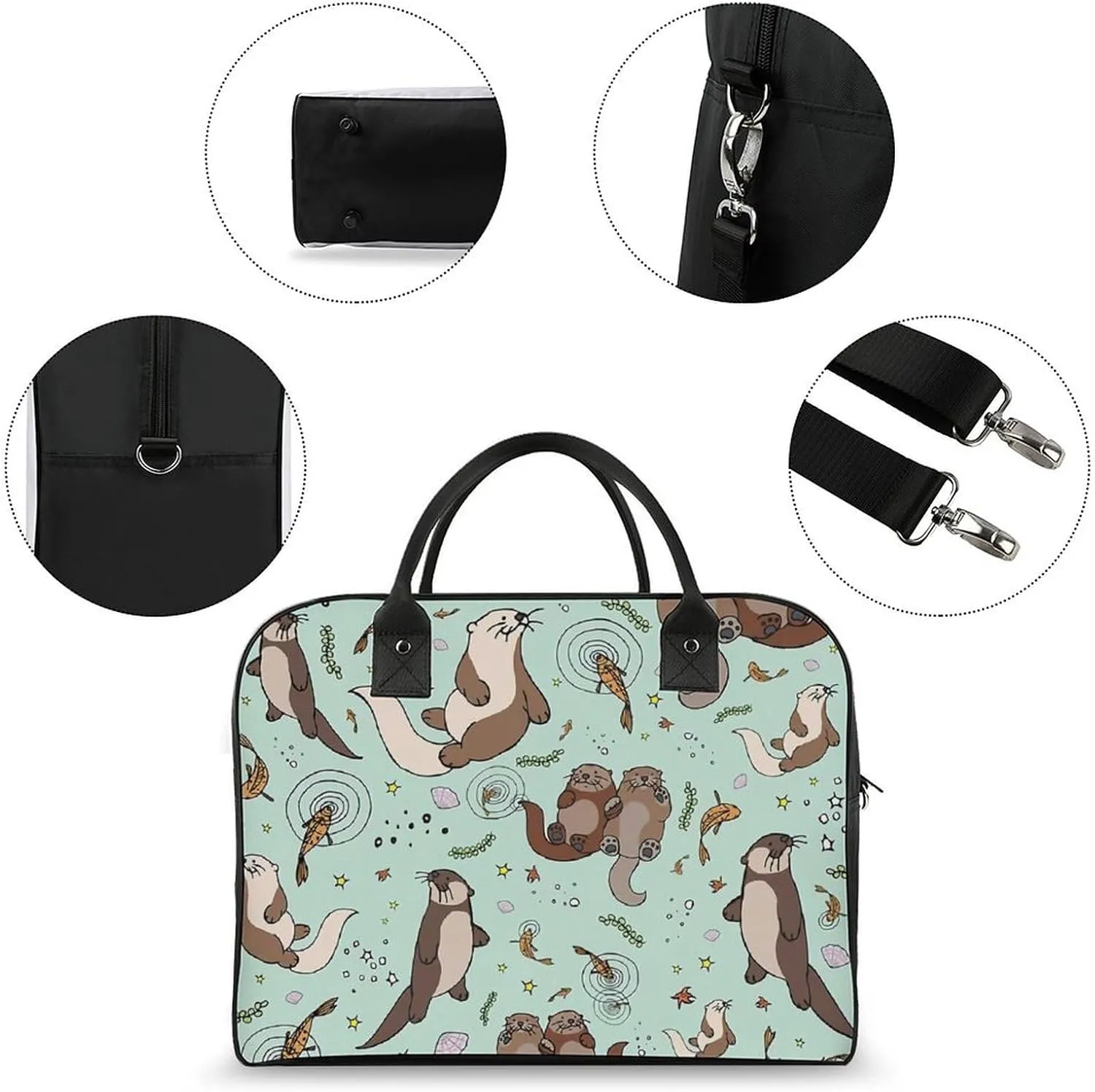 TigerPrint Fashionable Large Capacity Travel Handbag Unisex