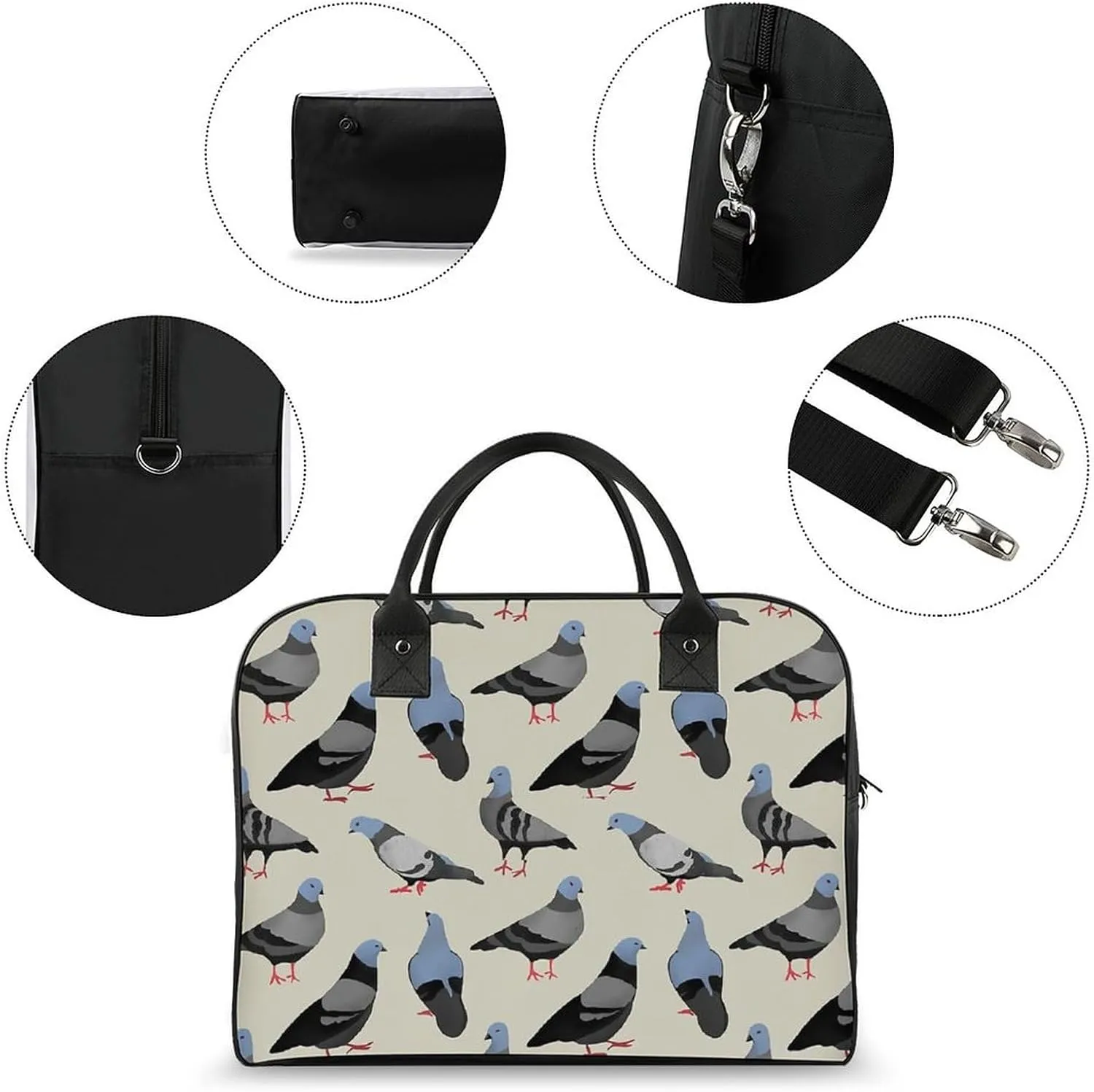 TigerPrint Fashionable Large Capacity Travel Handbag Unisex