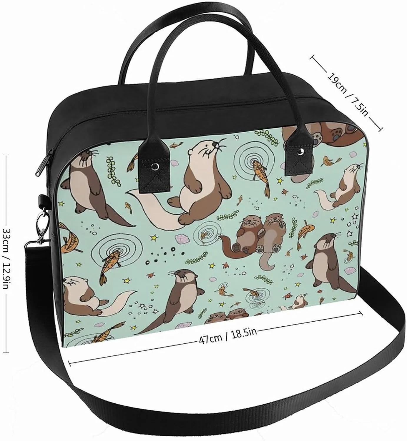 TigerPrint Fashionable Large Capacity Travel Handbag Unisex