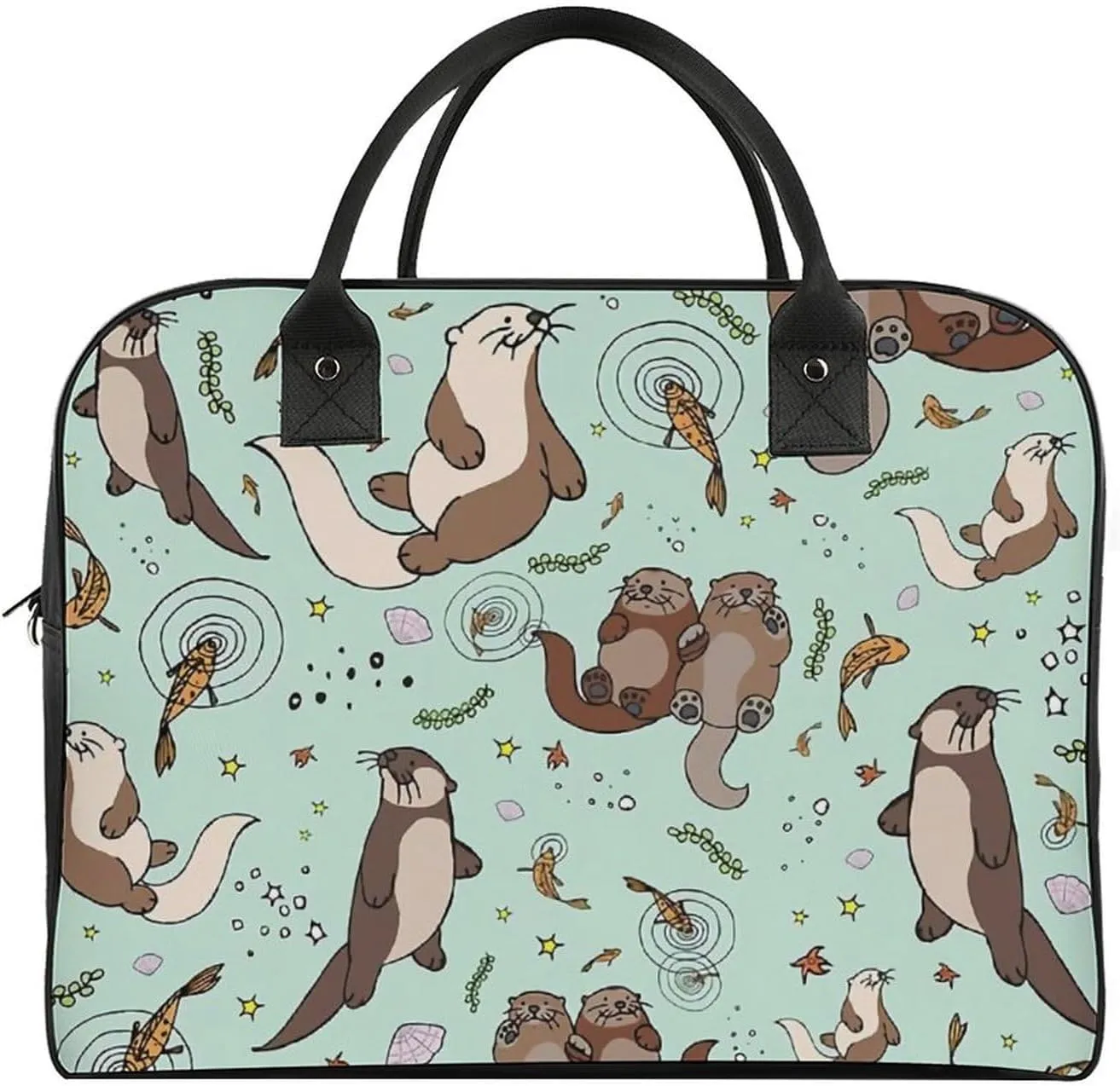TigerPrint Fashionable Large Capacity Travel Handbag Unisex