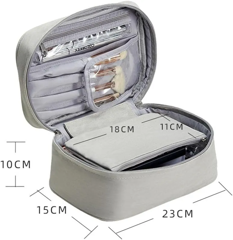 Toiletry Bag Portable Handheld Storage Bag Wash Bag for Travel(Gray)
