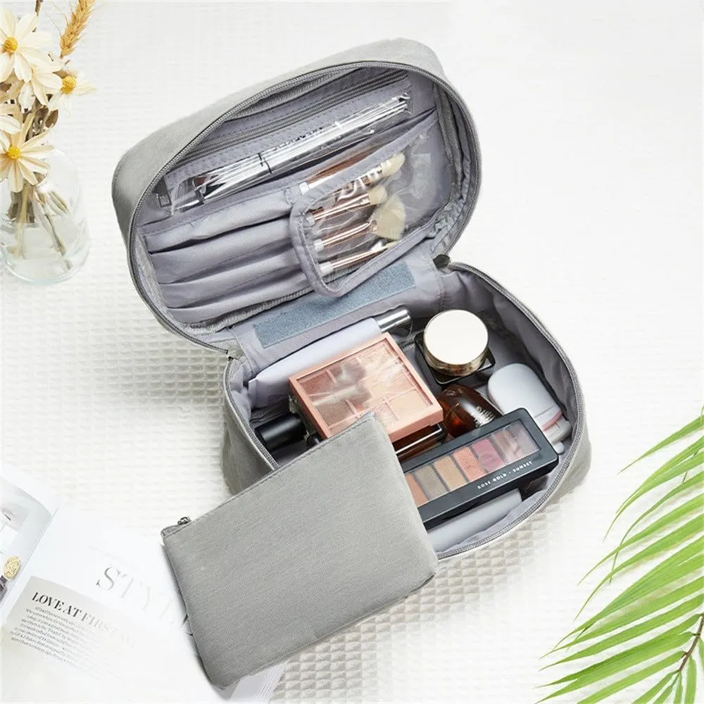 Toiletry Bag Portable Handheld Storage Bag Wash Bag for Travel(Gray)