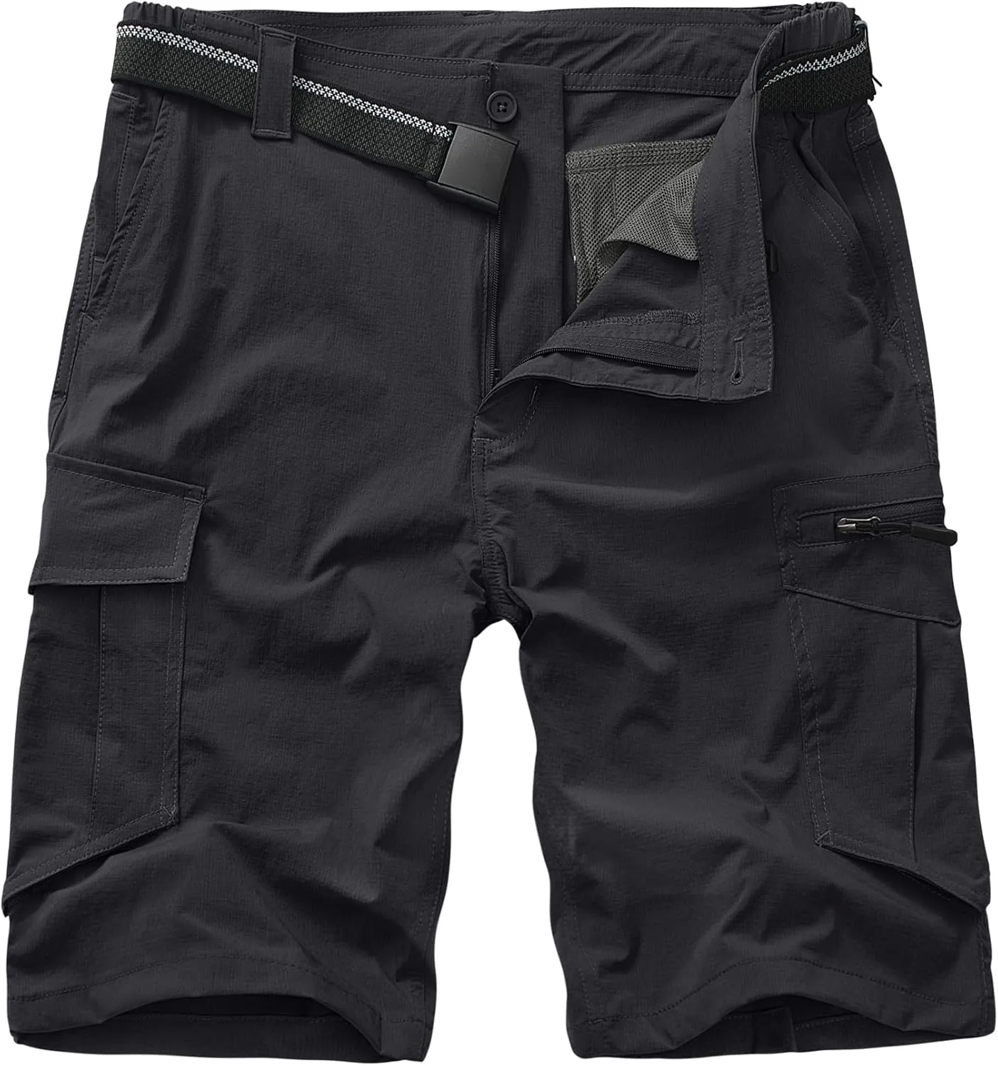 Toomett Mens Hiking Cargo Shorts Quick Dry Lightweight Travel Fishing Camping Golf Shorts with Multi Pockets