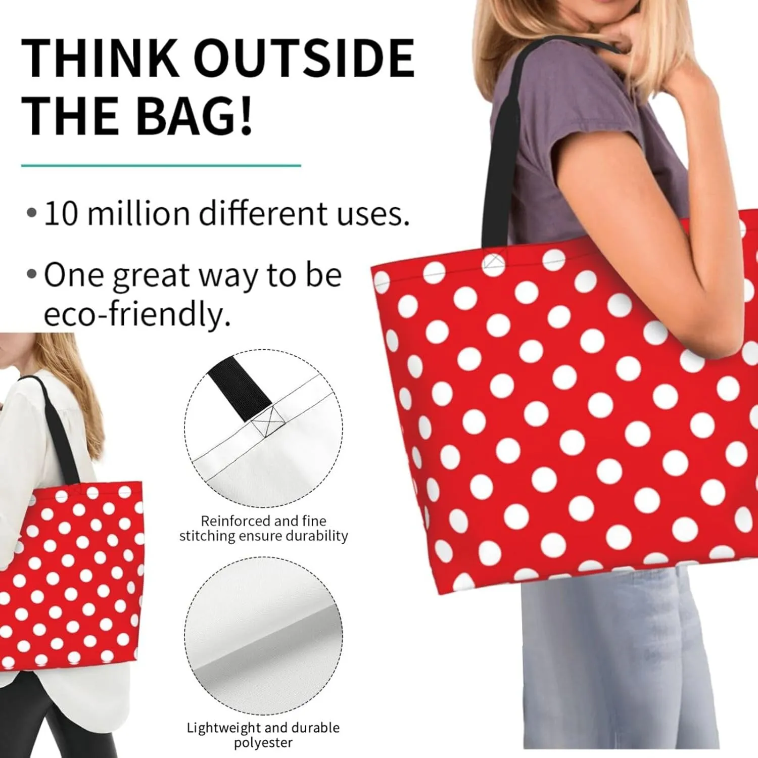 Tote Bag Beach Bag for Women Reusable Grocery Large Shopping Shoulder Bag Travel Handbag