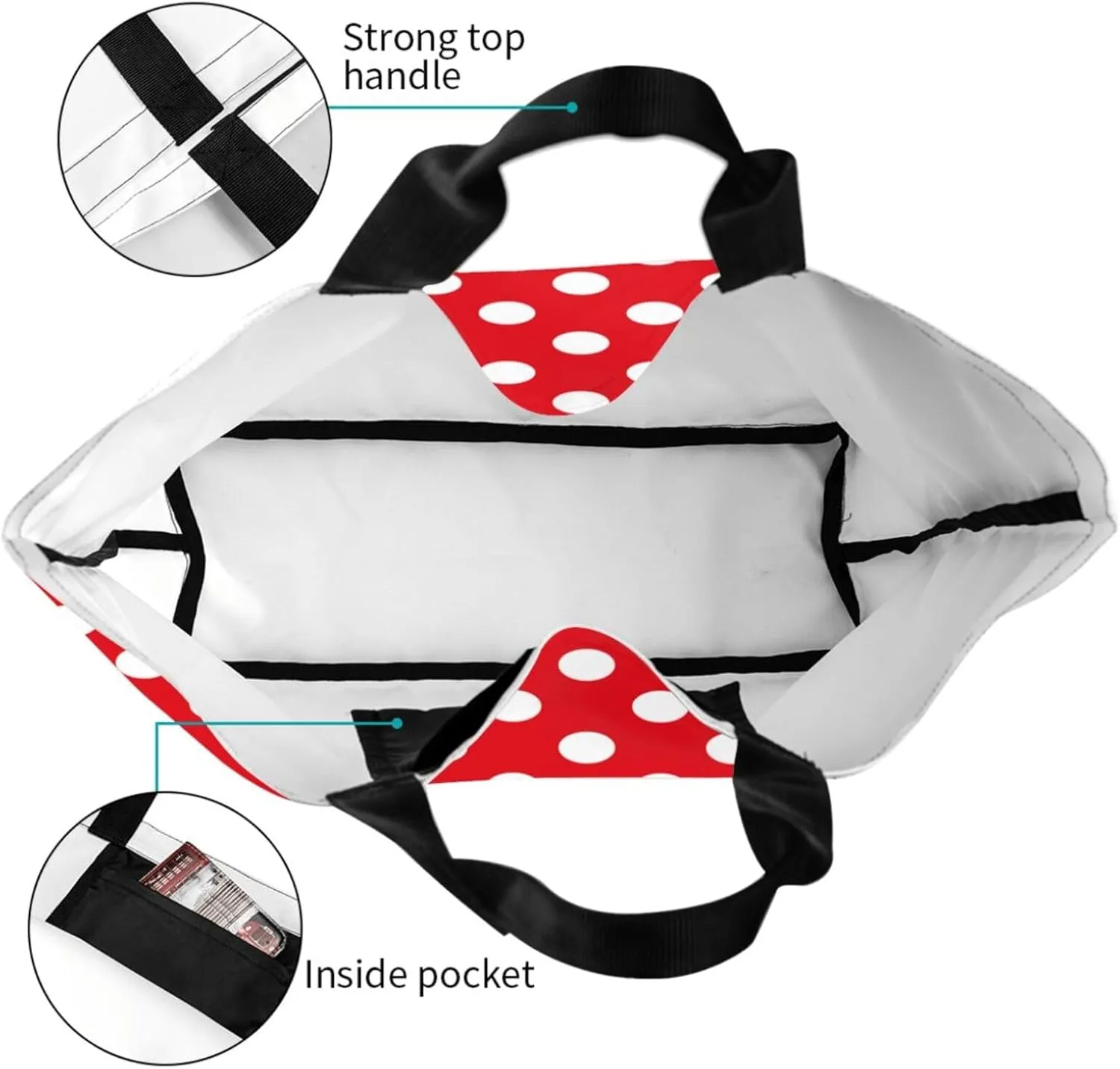 Tote Bag Beach Bag for Women Reusable Grocery Large Shopping Shoulder Bag Travel Handbag