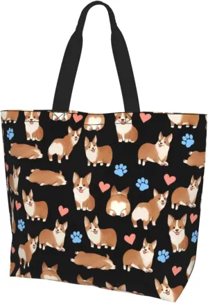 Tote Bag for Women Men Reusable Beach Shoulder Bag Casual Handbag for Travel Shopping Grocery Work