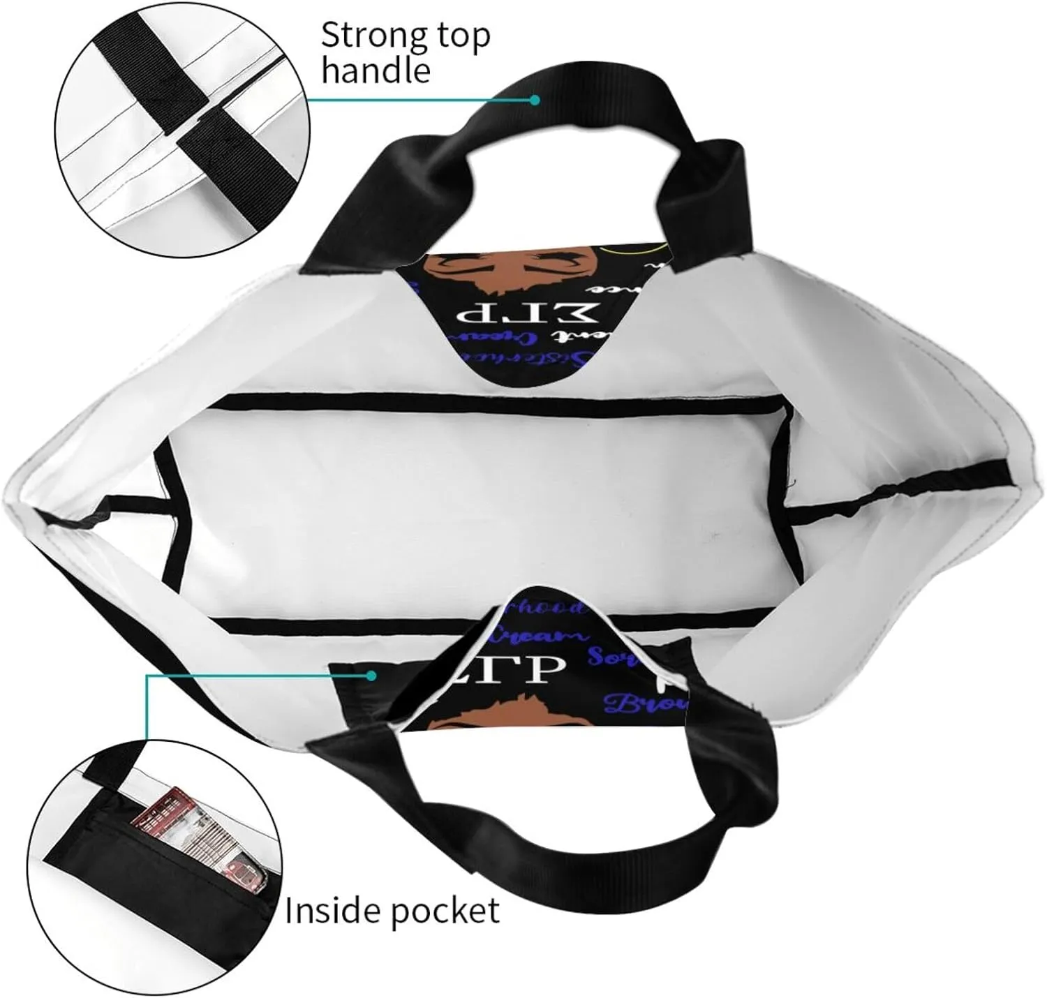 Tote Bag Reusable Grocery Handbag Waterproof Large Capacity Shopping Bags for Women