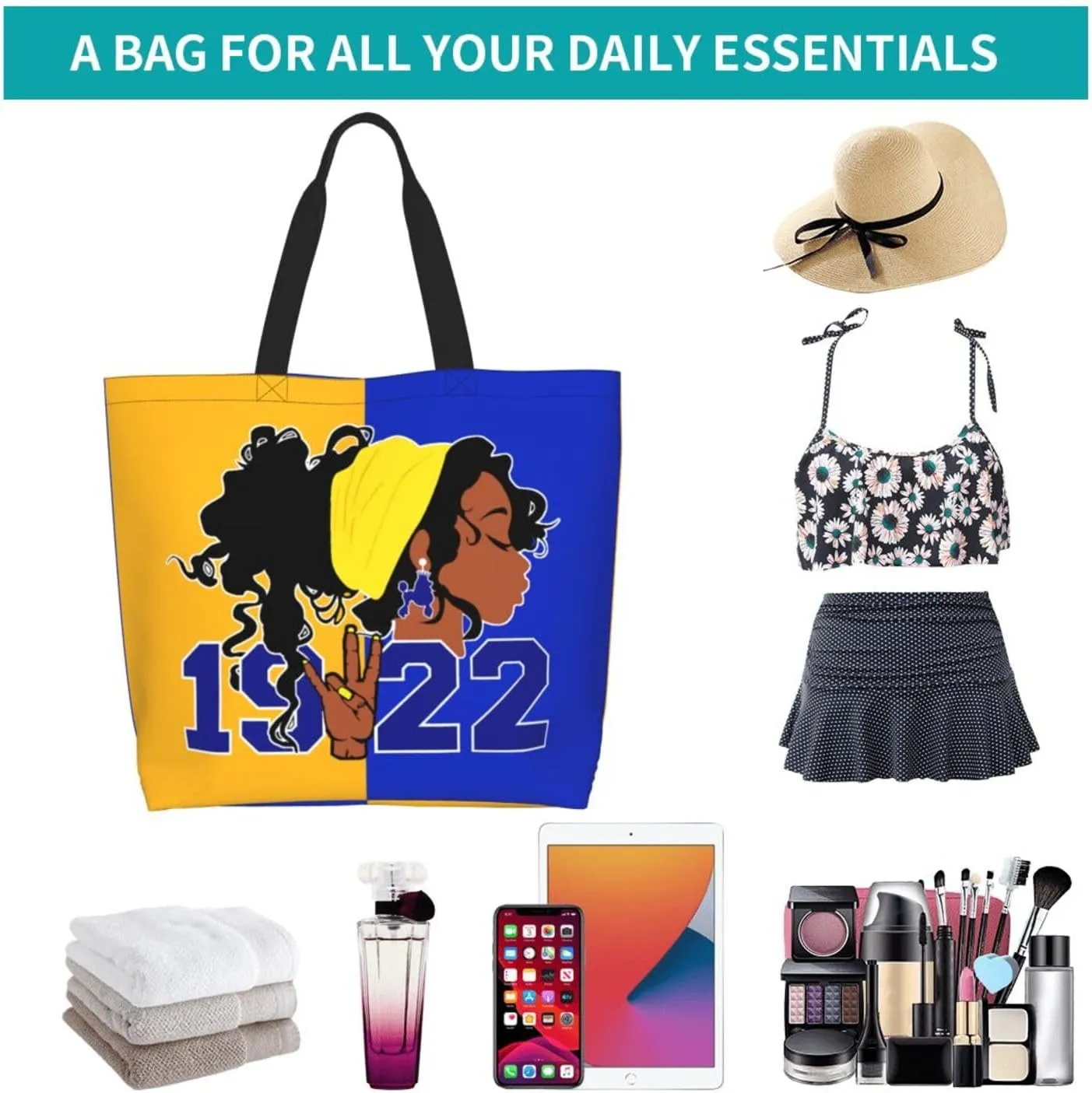 Tote Bag Reusable Grocery Handbag Waterproof Large Capacity Shopping Bags for Women