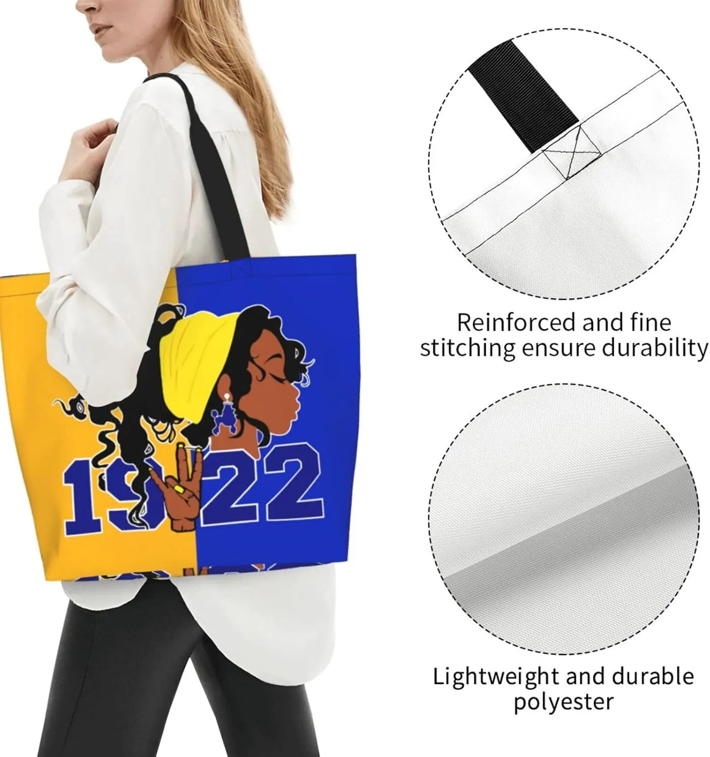 Tote Bag Reusable Grocery Handbag Waterproof Large Capacity Shopping Bags for Women
