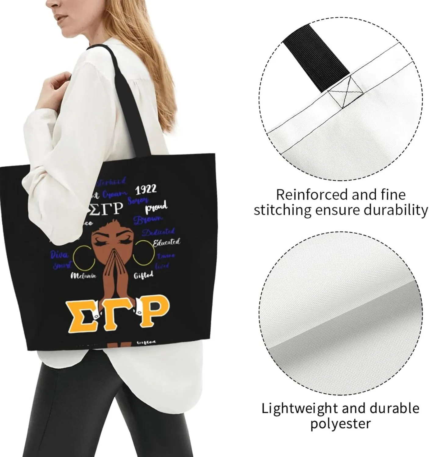 Tote Bag Reusable Grocery Handbag Waterproof Large Capacity Shopping Bags for Women