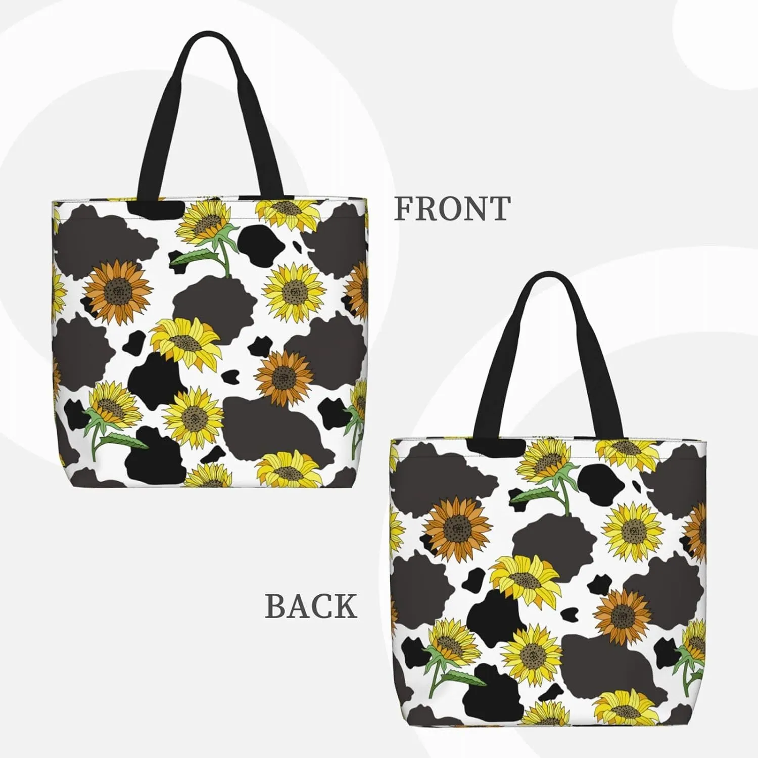Tote Bag with Zipper Pockets,Large Capacity Shopping Bag, Handbags for Travel Grocery