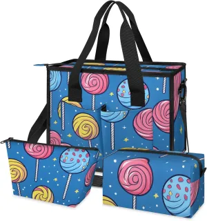 Tote Satchel Bag Set 3PCS for Women,Travel Shoulder Bag Handbag and Wallet Daily Use02