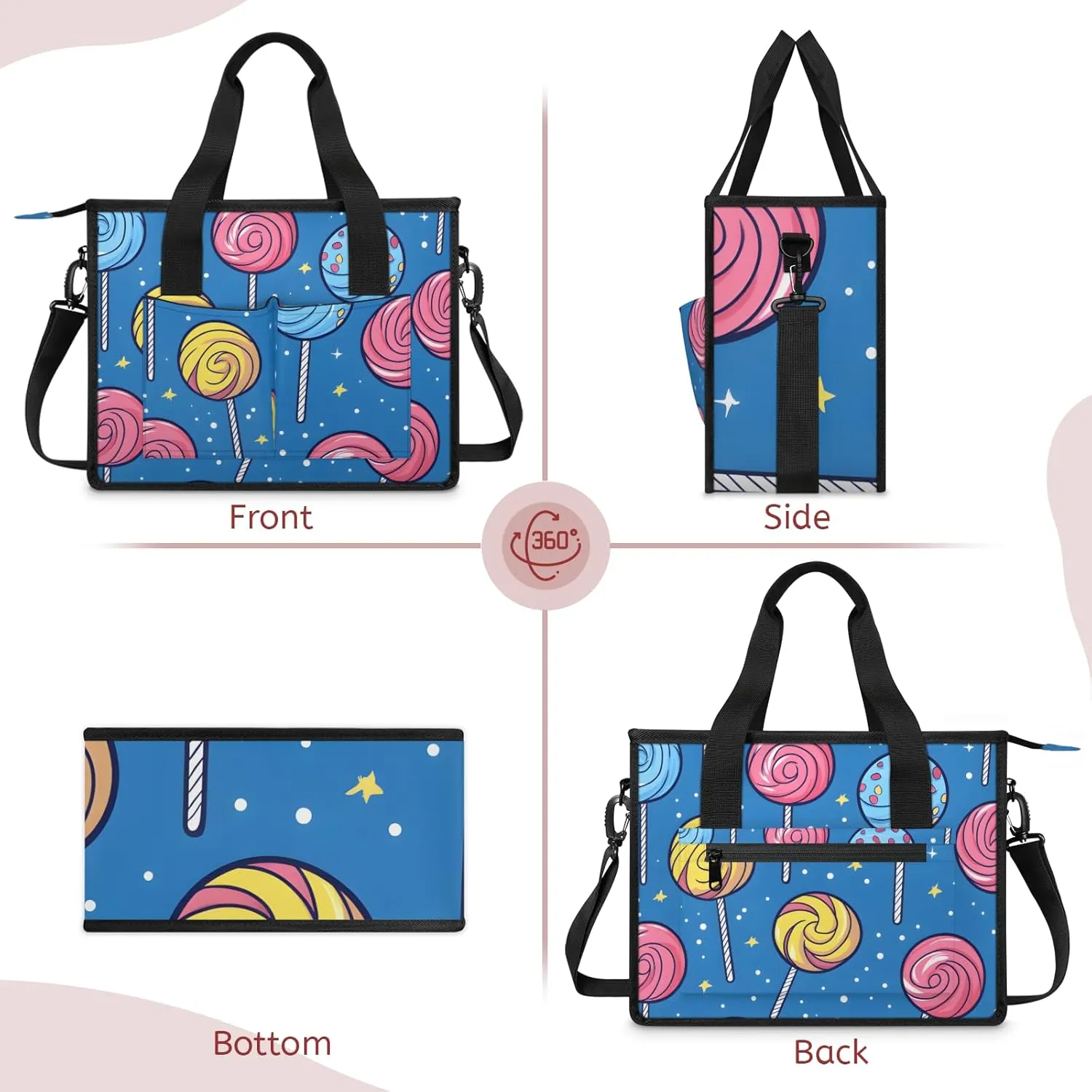 Tote Satchel Bag Set 3PCS for Women,Travel Shoulder Bag Handbag and Wallet Daily Use02