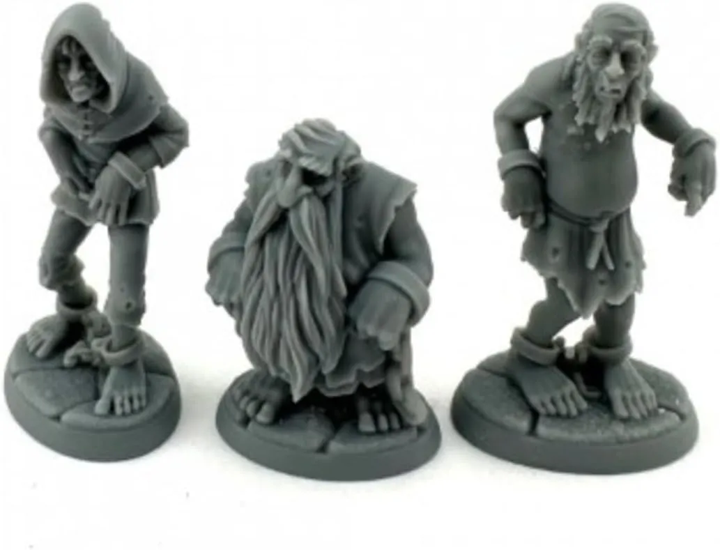 Townsfolk Prisoners Miniature 25mm Heroic Scale Figure Dungeon Dwellers Reaper Miniatures