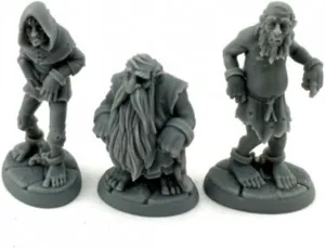 Townsfolk Prisoners Miniature 25mm Heroic Scale Figure Dungeon Dwellers Reaper Miniatures