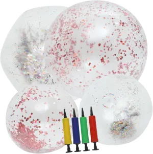 TOYANDONA 1set Inflatable Beach Glitter Pool Toys for Pool Parties and Outdoor Fun