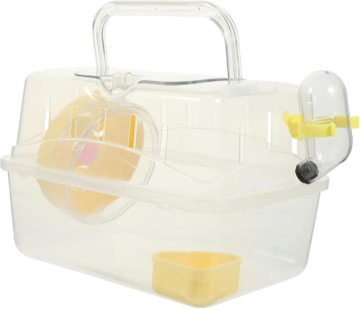 TOYANDONA Portable Hamster Enclosure Roof Travel Carrier for Small Animals Camping Travel Accessory