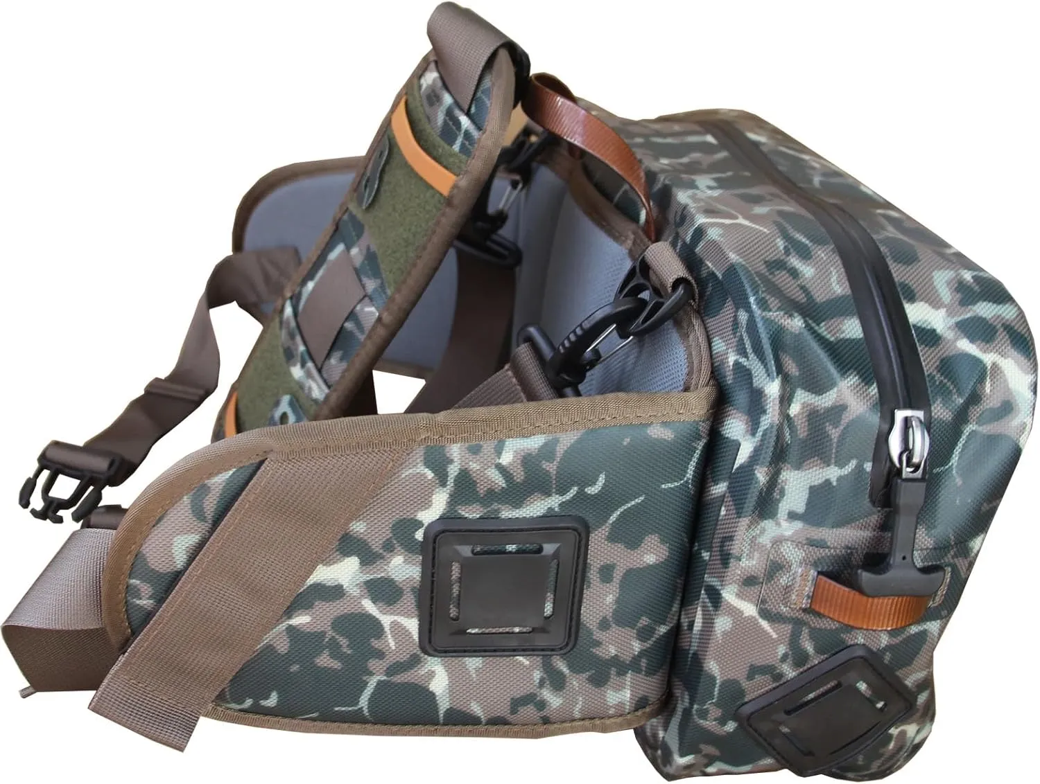 TPU Airtight Waterproof Floating Dry Waist Fishing Tackle Bag Hip Pack for Ourdoor Kayak,Rafting,Boating,Swimming,Diving,hunting (Camo)