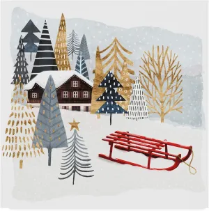 Trademark Fine Art, 35x35 Christmas Chalet II by Victoria Borges