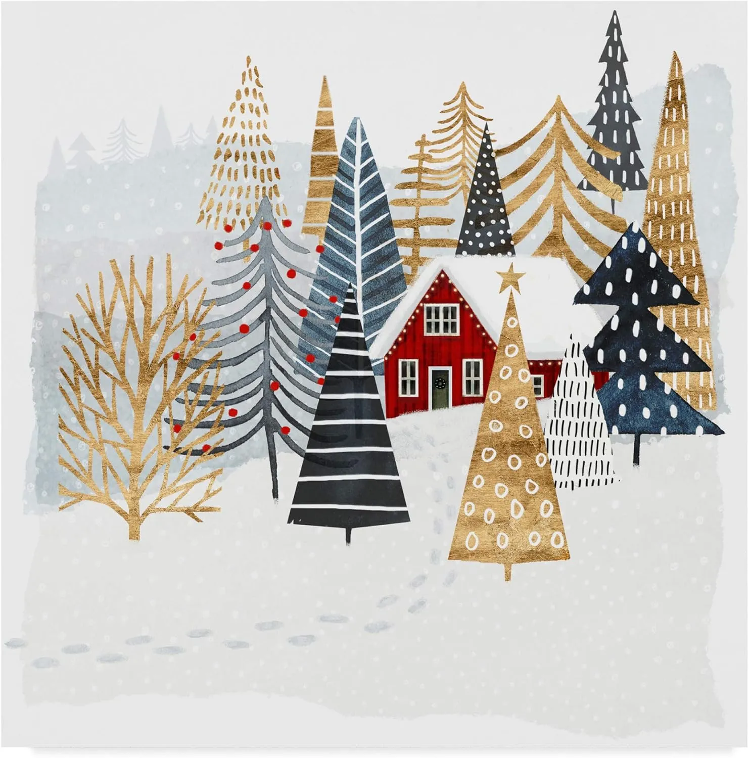 Trademark Fine Art Christmas Chalet I by Victoria Borges, 14x14