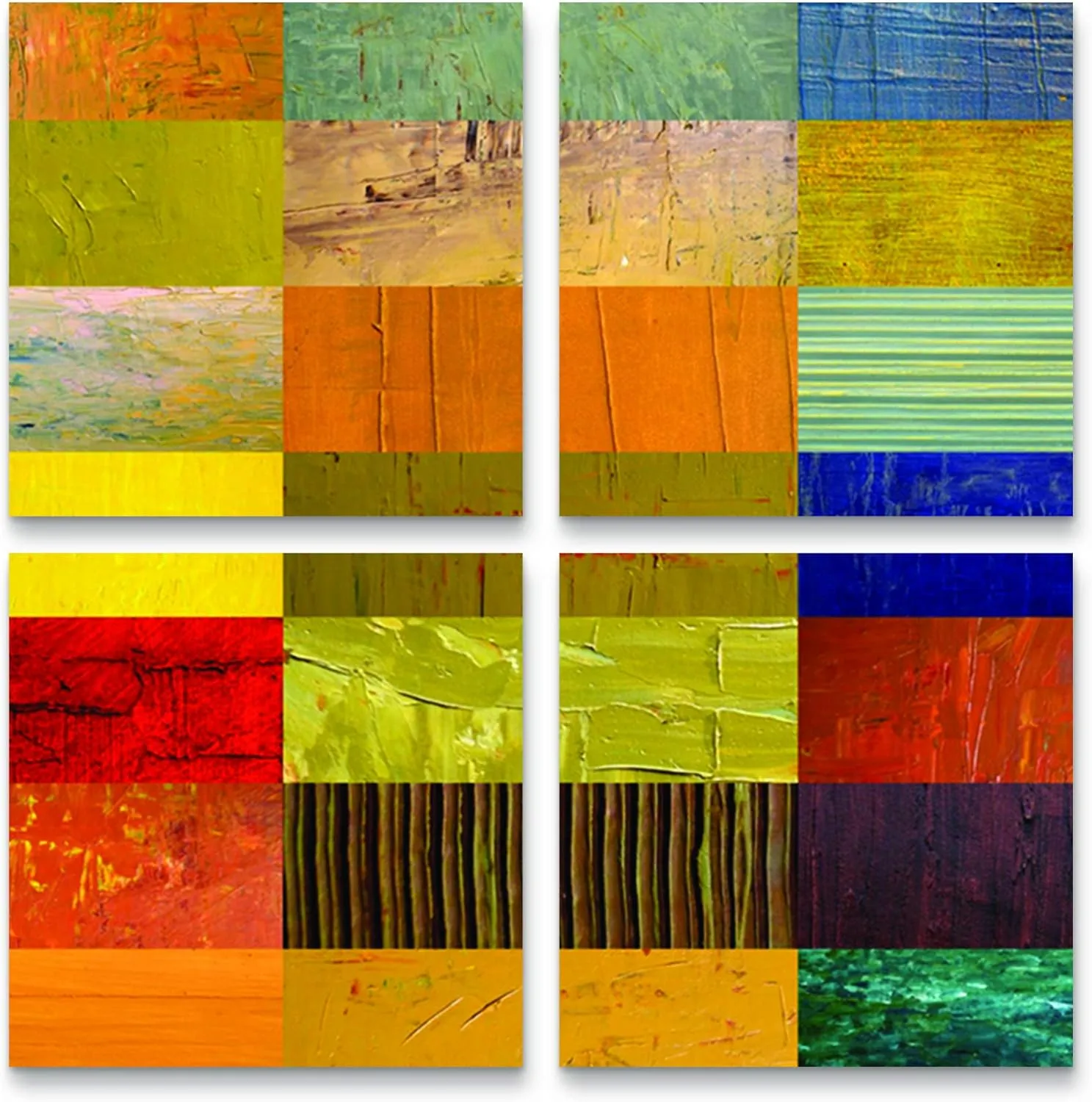 Trademark Fine Art Eye Candy by Michelle Calkins, Four Panel Set, Multi-Color