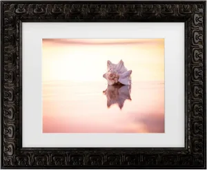 Trademark Fine Art Framed Wall Art - Chris Moyer 'King of the Beach' Wall Decor with Matted Frame