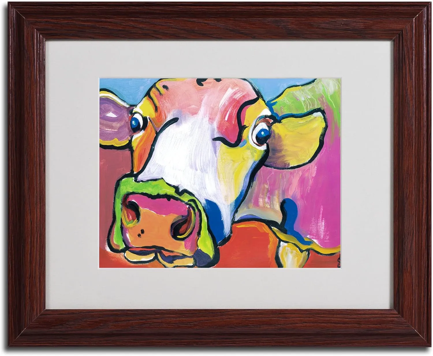 Trademark Fine Art Pat Saunders-White Cold Hands Framed Matted Canvas Art, 11 by 14-Inch