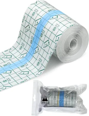 Transparent Dressing Adhesive Bandage Waterproof Clear Adhesive Bandages Stretch Tape for Tattoos Swimming (3.94 Inch x 10.94 Yard)