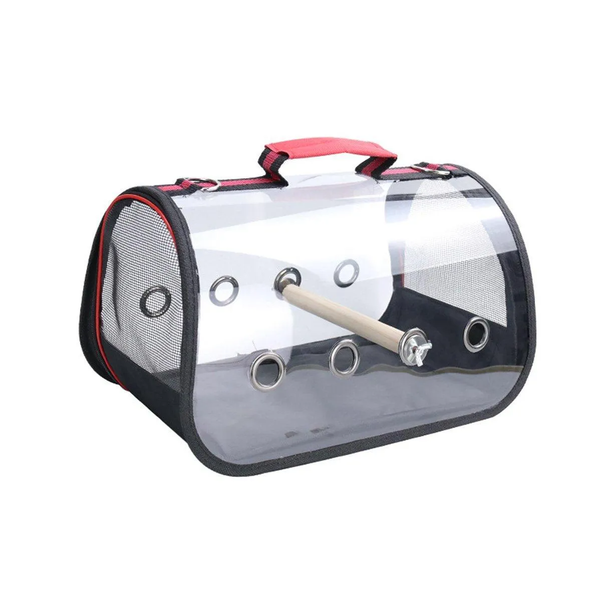 Transparent Portable Parrot Carrier Travel Bird Cage Bag