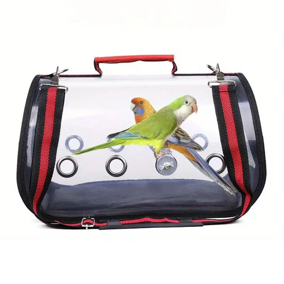 Transparent Portable Parrot Carrier Travel Bird Cage Bag