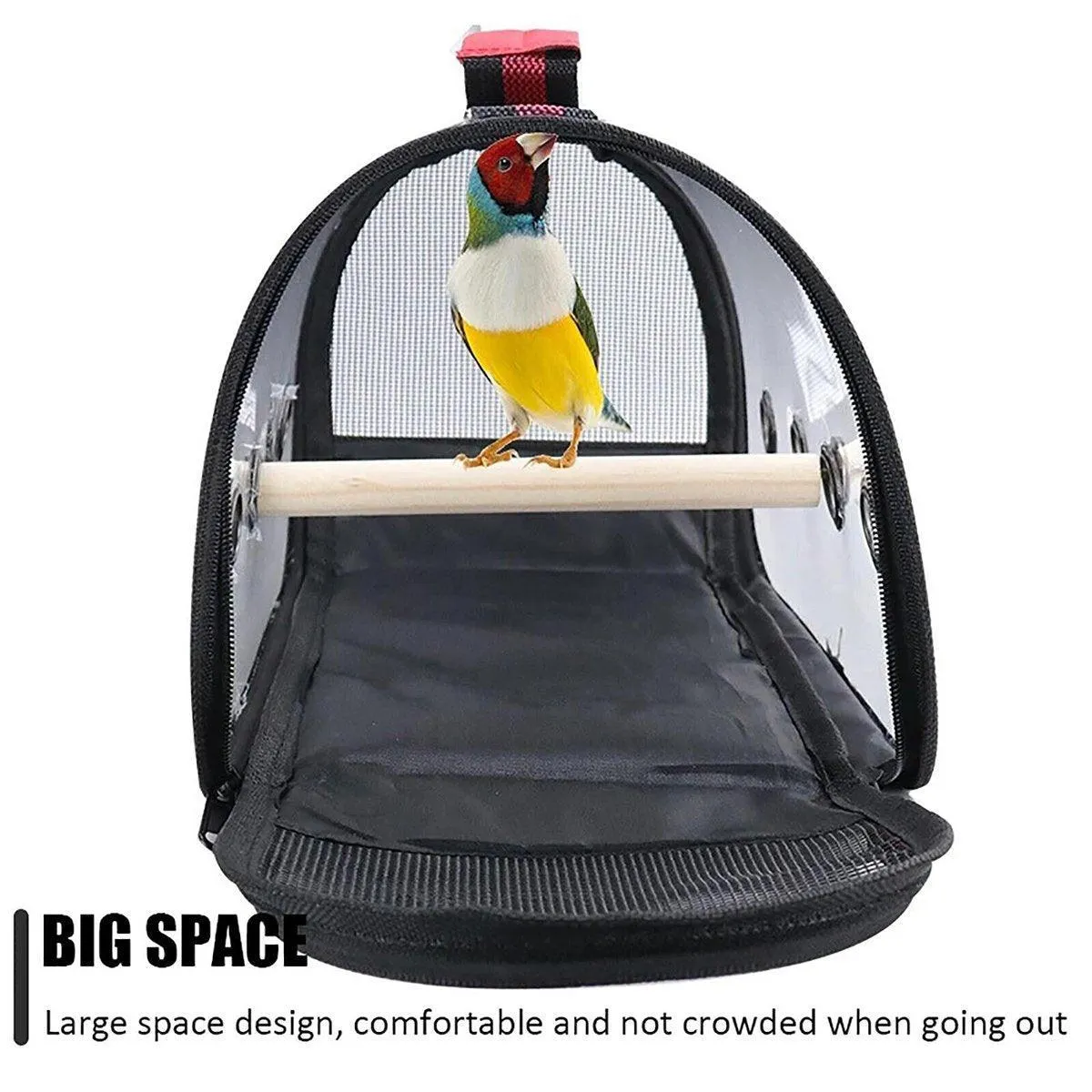 Transparent Portable Parrot Carrier Travel Bird Cage Bag