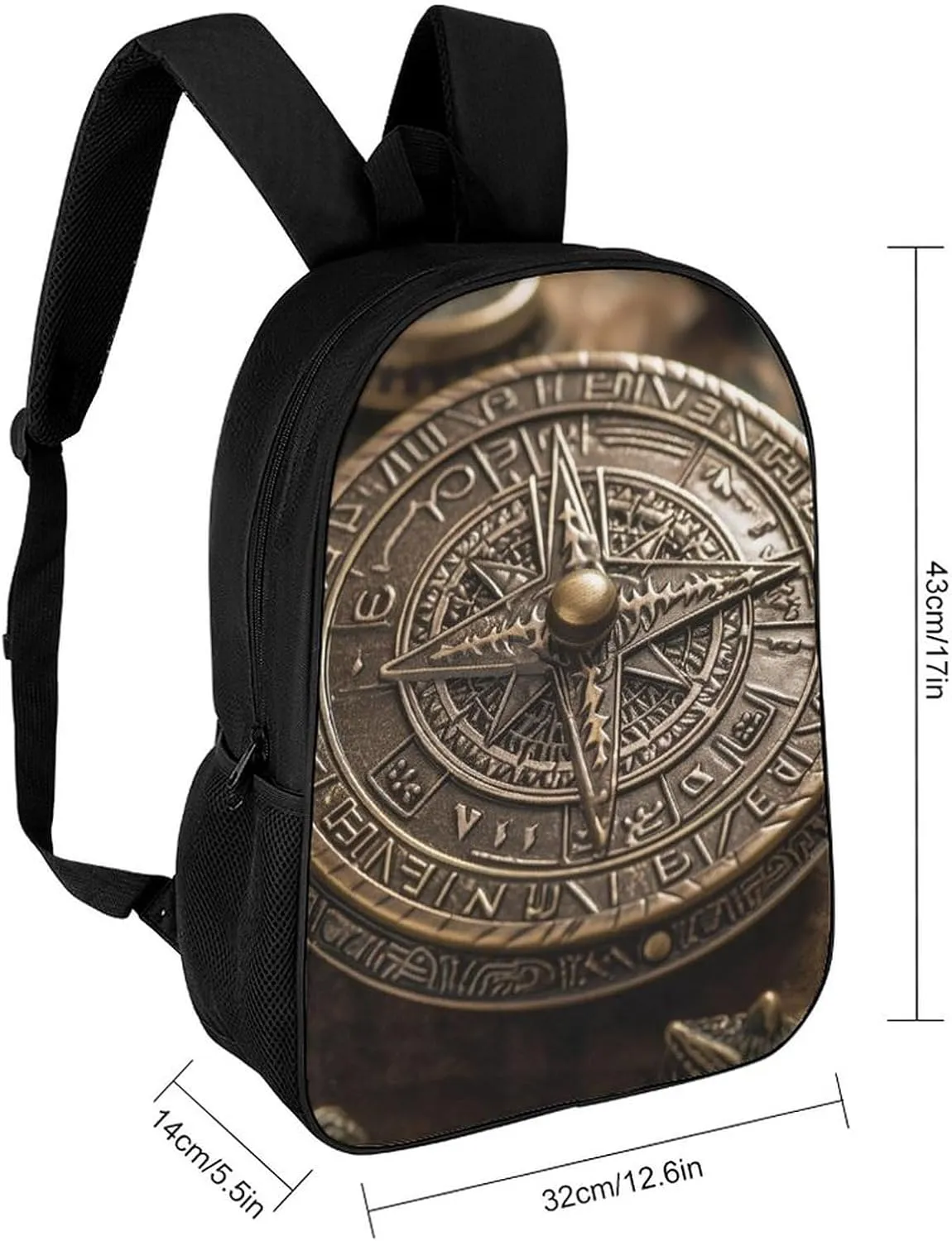 Travel Backpack for Men Women Daypack Magical Norse Runes Compass Laptop Backpack Computer Bag Business Work Bag for Work
