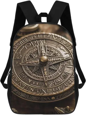 Travel Backpack for Men Women Daypack Magical Norse Runes Compass Laptop Backpack Computer Bag Business Work Bag for Work