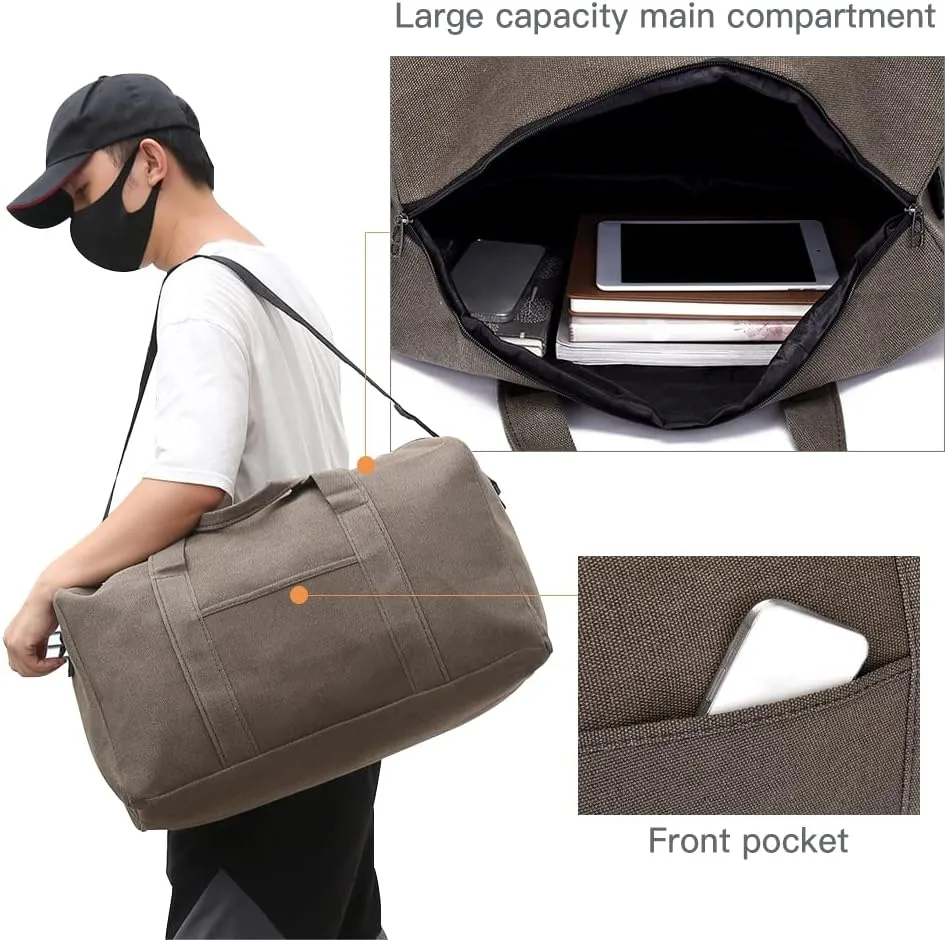 Travel Duffel Bag Large Capacity for Clothes Easy Access Pocket with Handles for Travel, Camping, Gym, Swim (Green)