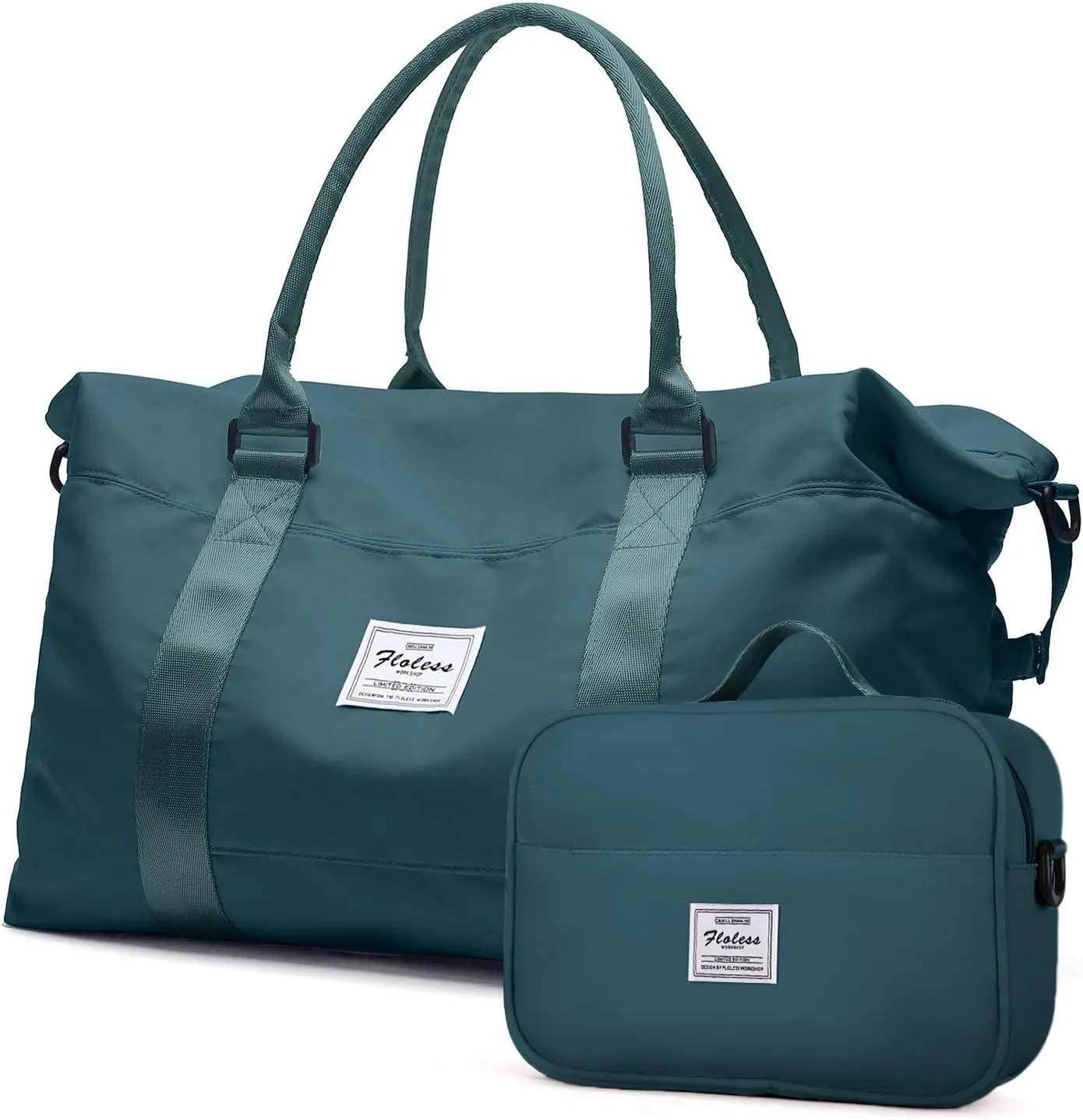 Travel Duffel Bag, Sports Tote COLOY Bag, Shoulder Weekender Overnight Bag for Women(B-Peacock Blue)