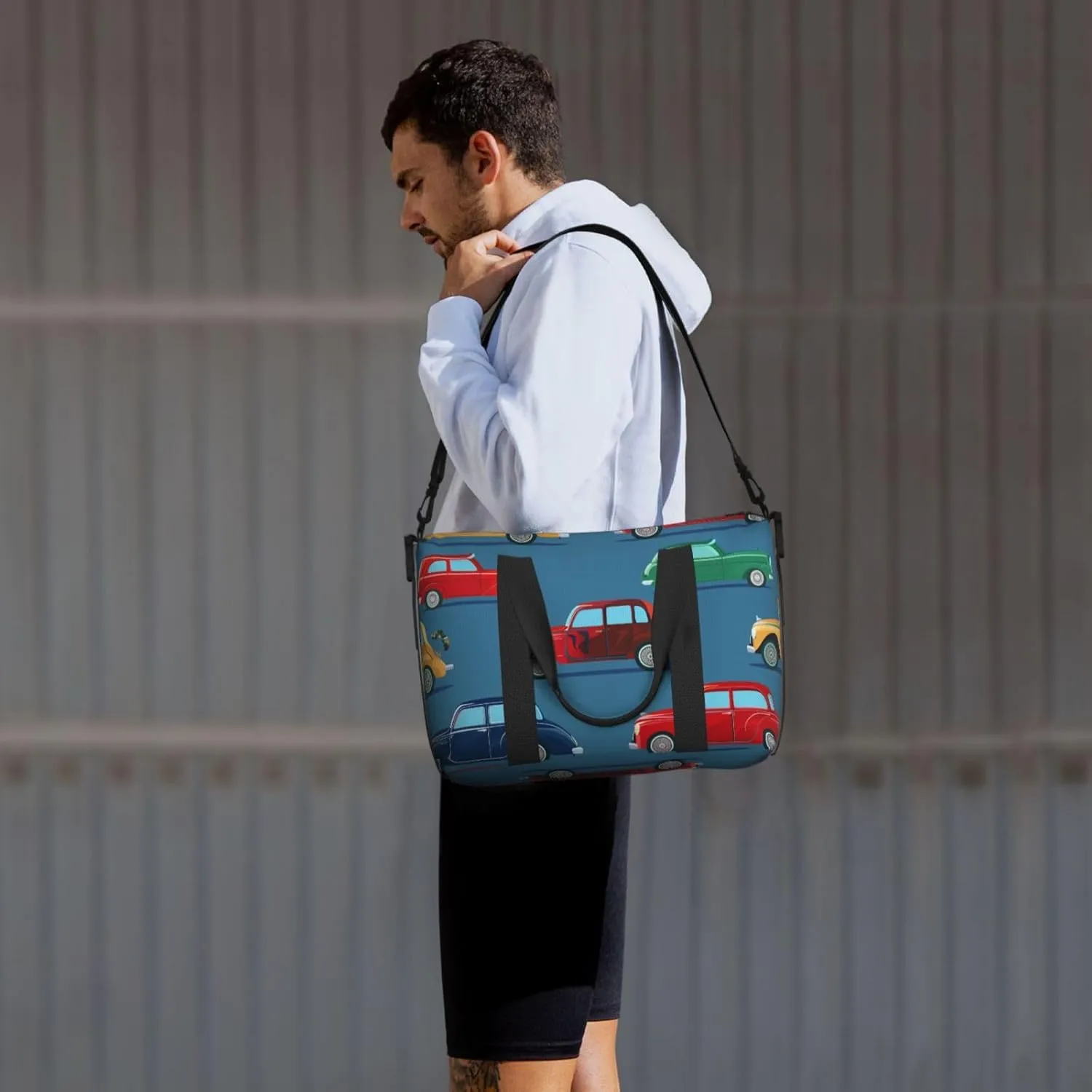 Travel Duffle Bag Education Car Vintage Weekender Overnight Bags Luggage Bag for Women Men Waterproof Sports Gym Bag Hand Bag with Shoulder Strap