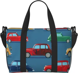 Travel Duffle Bag Education Car Vintage Weekender Overnight Bags Luggage Bag for Women Men Waterproof Sports Gym Bag Hand Bag with Shoulder Strap
