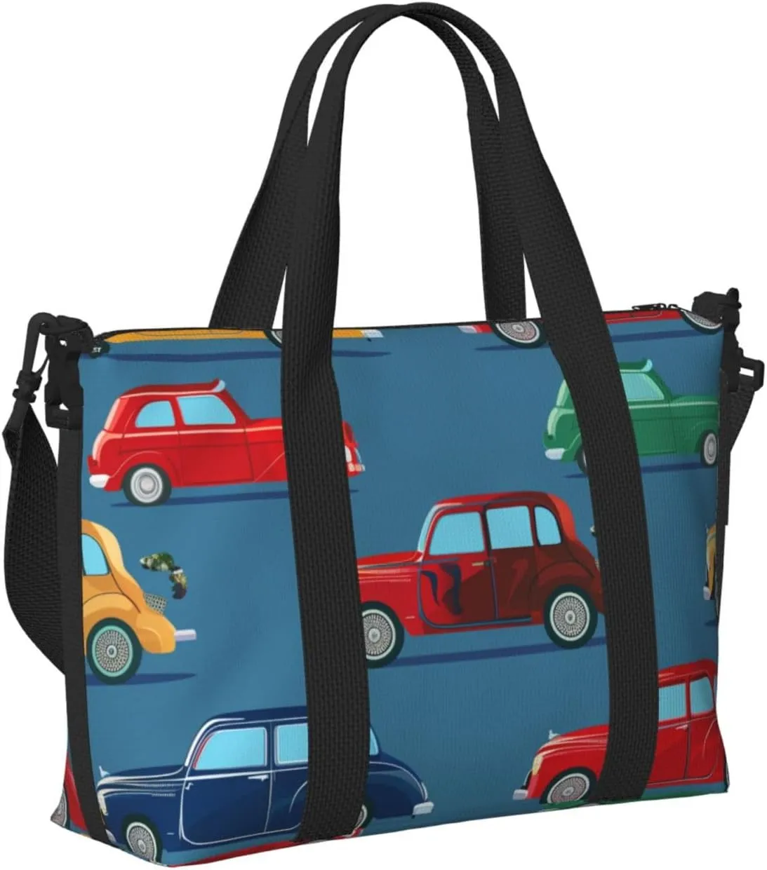 Travel Duffle Bag Education Car Vintage Weekender Overnight Bags Luggage Bag for Women Men Waterproof Sports Gym Bag Hand Bag with Shoulder Strap
