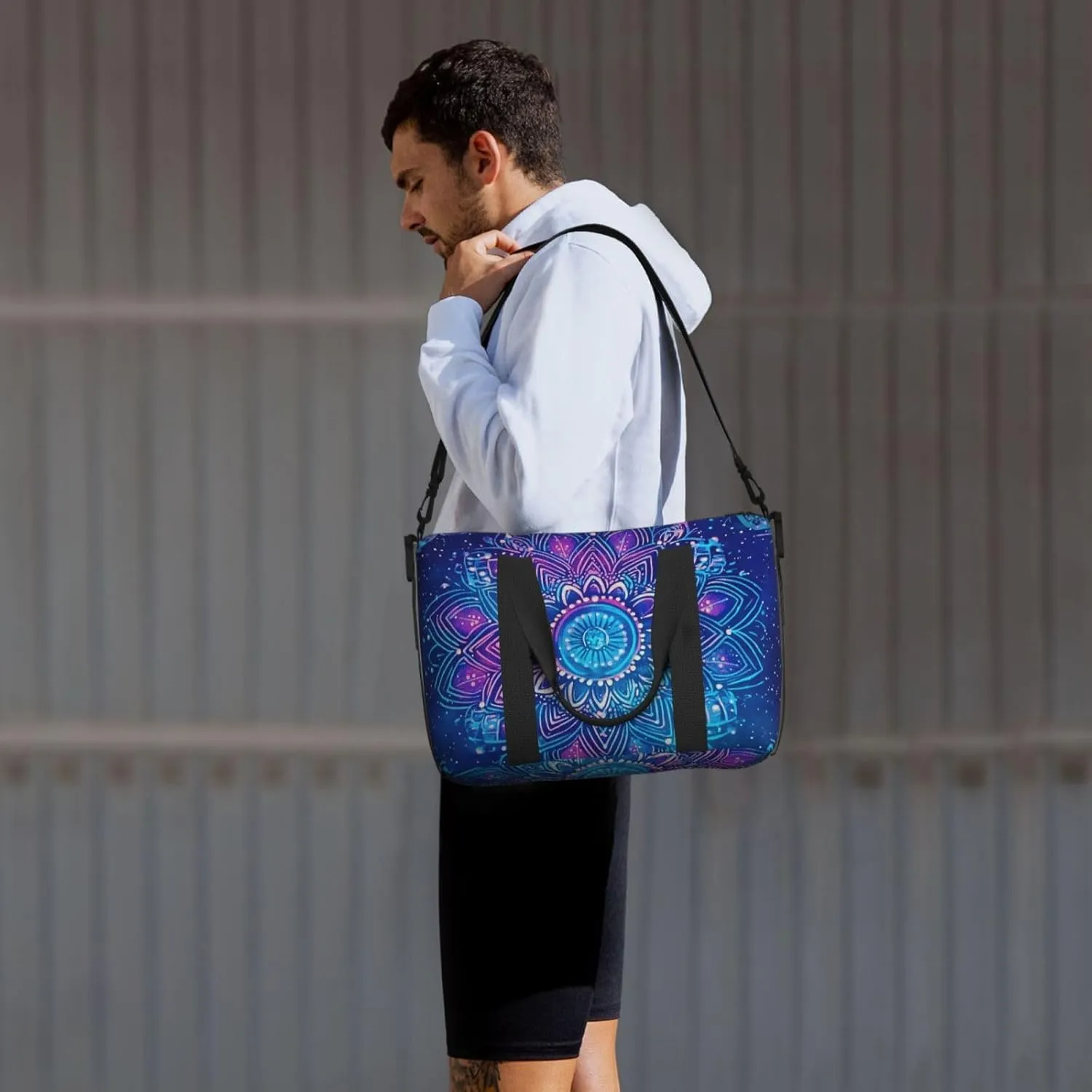 Travel Duffle Bag Mystical Mandala Ethnic Weekender Overnight Bags Luggage Bag for Women Men Waterproof Sports Gym Bag Hand Bag with Shoulder Strap
