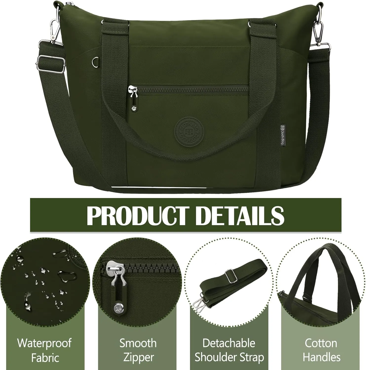 Travel Gym Duffel Bag for Women, Waterproof Nylon Weekender Overnight Bag Personal Item Carry on Bags for Airplanes Hospital Sports Fitness Dance Mommy Tote