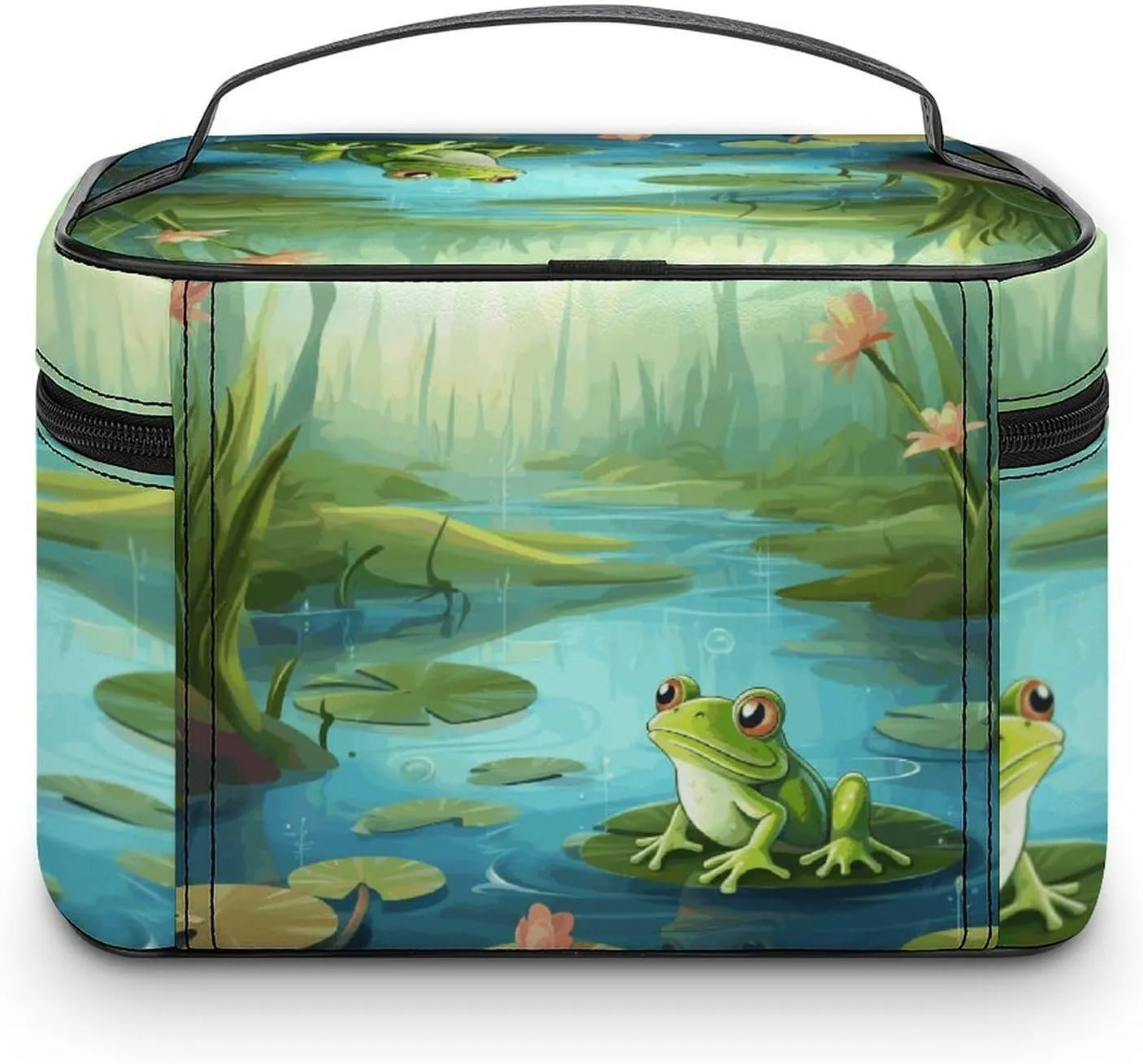 Travel Toiletry Bag for Women And Men,Frog in A Pond Toiletry Organizer, Makeup Bag Travel Organizer for Shampoo,Toiletries