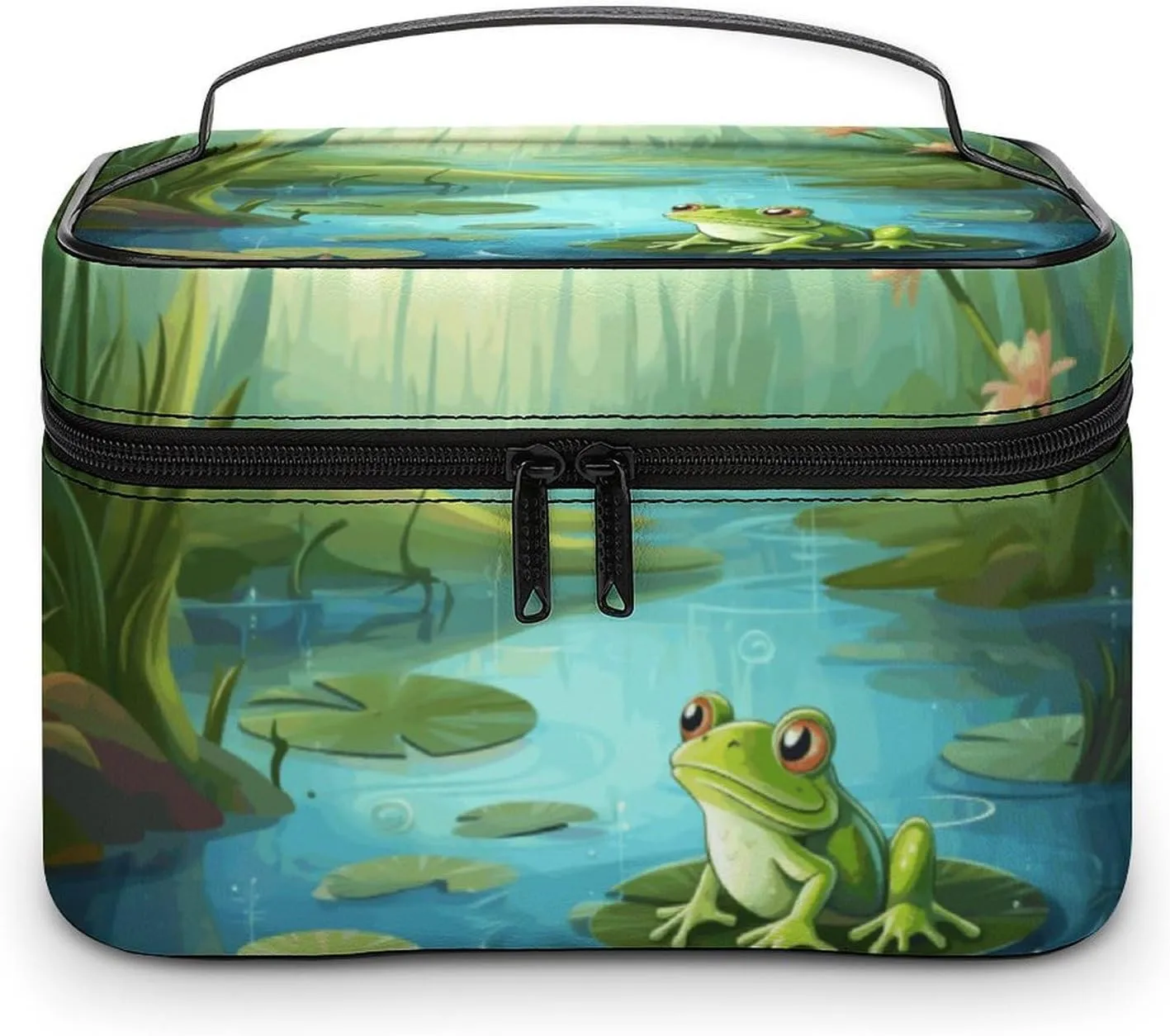 Travel Toiletry Bag for Women And Men,Frog in A Pond Toiletry Organizer, Makeup Bag Travel Organizer for Shampoo,Toiletries