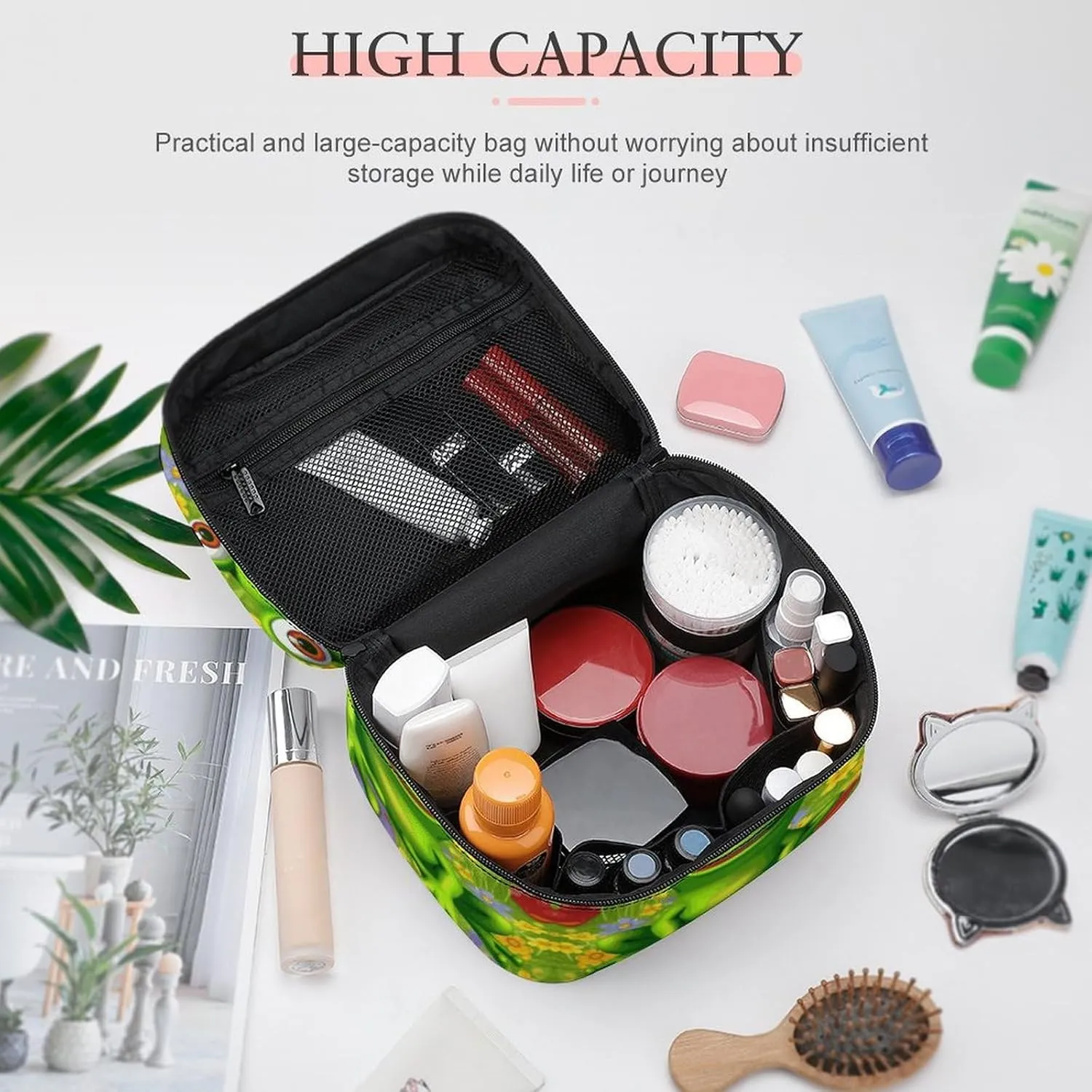 Travel Toiletry Bag for Women And Men,Frog Toiletry Organizer, Makeup Bag Travel Organizer for Shampoo,Toiletries