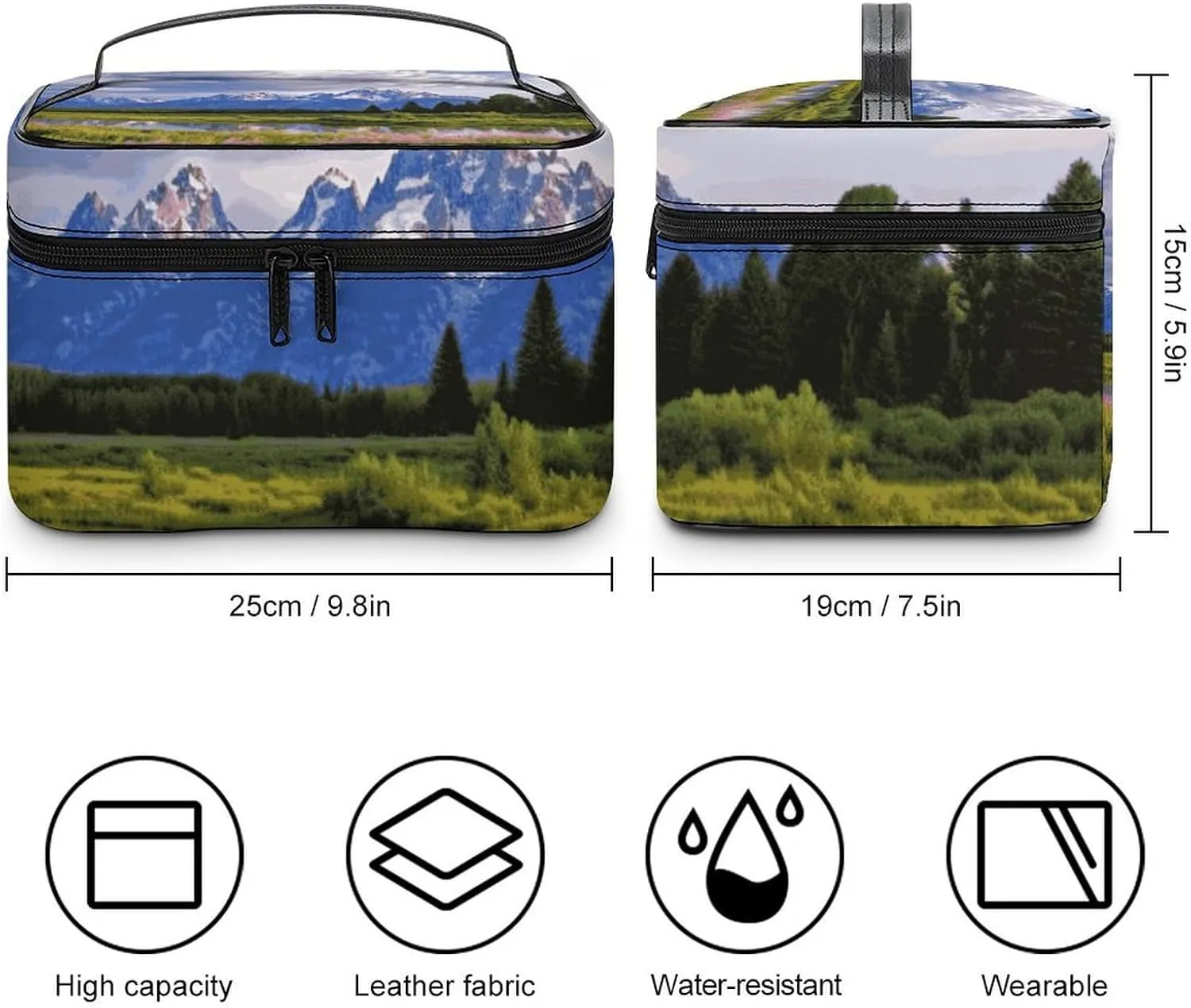 Travel Toiletry Bag for Women And Men,Grand Teton National Park Toiletry Organizer, Makeup Bag Travel Organizer for Shampoo,Toiletries
